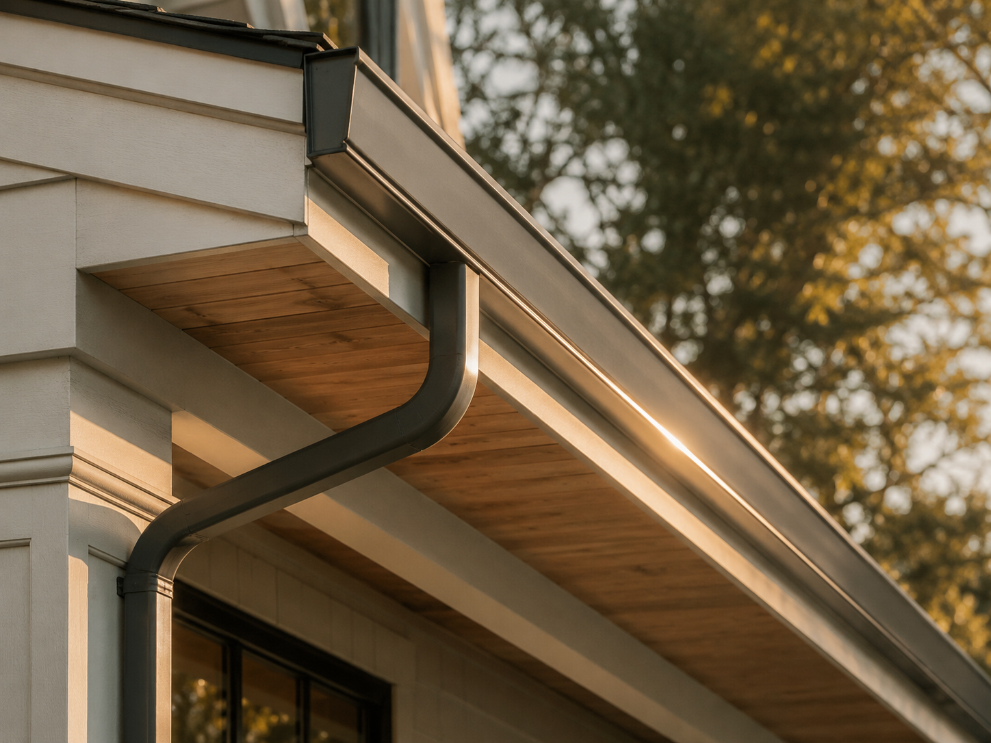 Seamless gutter detail